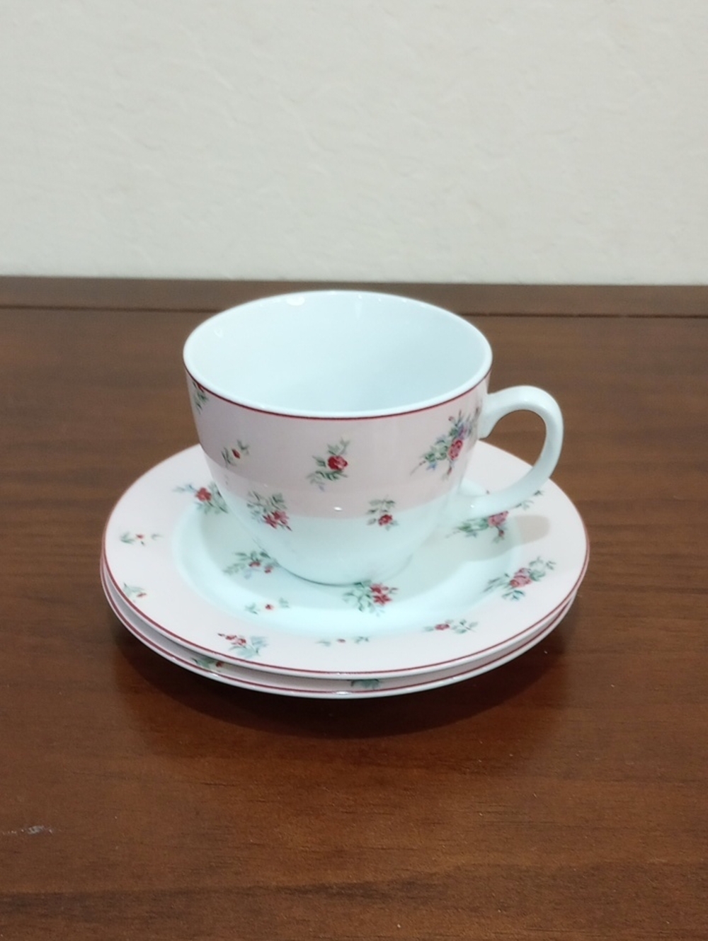 Laura Ashley Petite Fleur Tea Cup And Saucers - Vintage!